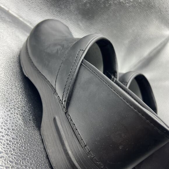 Dansko 38 Clogs Black Smooth Leather 7.5-8 Professional Nursing Comfort size 40 - Picture 8 of 13